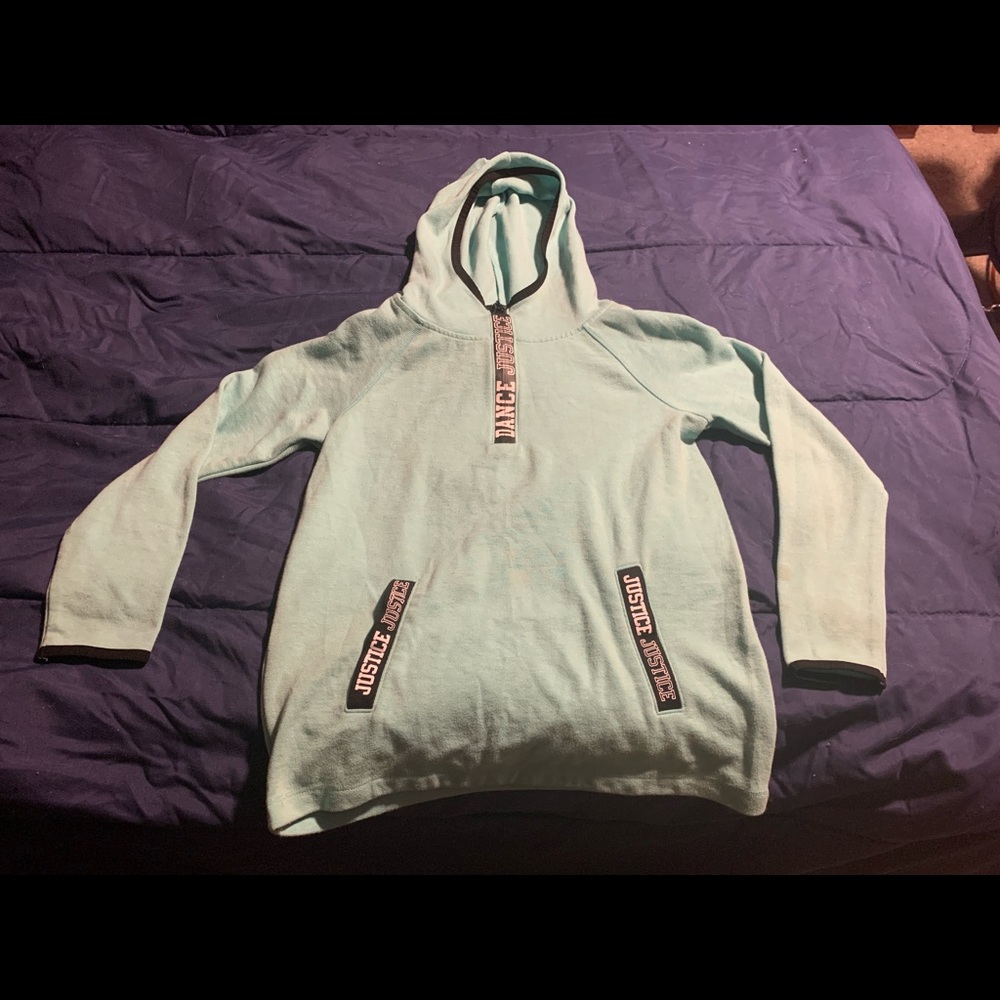 Justice size 10 hoodie & black sweats size 7.